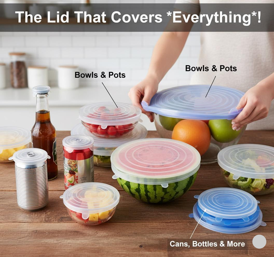 Reusable Silicone Stretch Lids Eco friendly Food & Bowl Covers