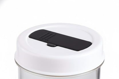 Olive and Pickle Strainer Jar - Hourglass Flip Container with Built-In Strainer for Airtight Food Storage