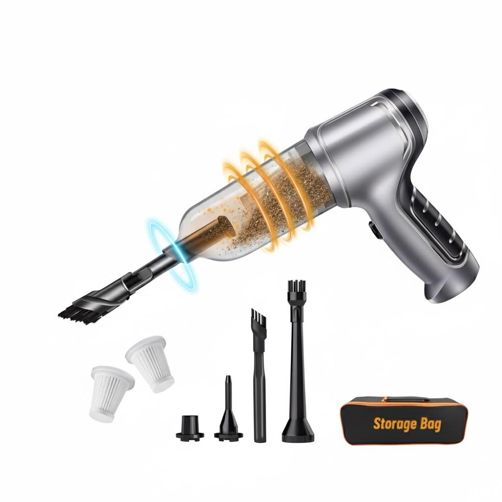 Wireless Portable Vacuum Cleaner – 95,000PA High Power 2-in-1 Mini Handheld Vacuum & Blower for Car & Home