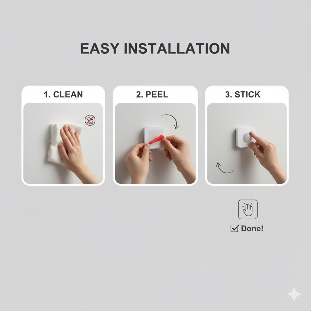 Motion Sensor LED Light – USB Charging Square Lamp for Bedroom, Kitchen, Stairs, Hallway, Wardrobe & Cupboards