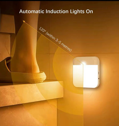 Motion Sensor LED Light – USB Charging Square Lamp for Bedroom, Kitchen, Stairs, Hallway, Wardrobe & Cupboards