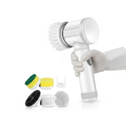 Electric Spin Scrubber 5-in-1 – Bathroom & Home Cleaning Brush with 5 Replaceable Heads