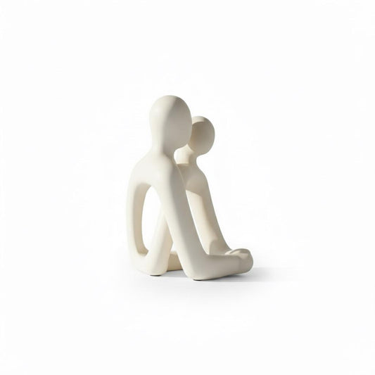 Heartwarming Loving Couple Resin Statue – Timeless Modern Home Decor Accent for Bookshelves, Office Desks & Nightstands